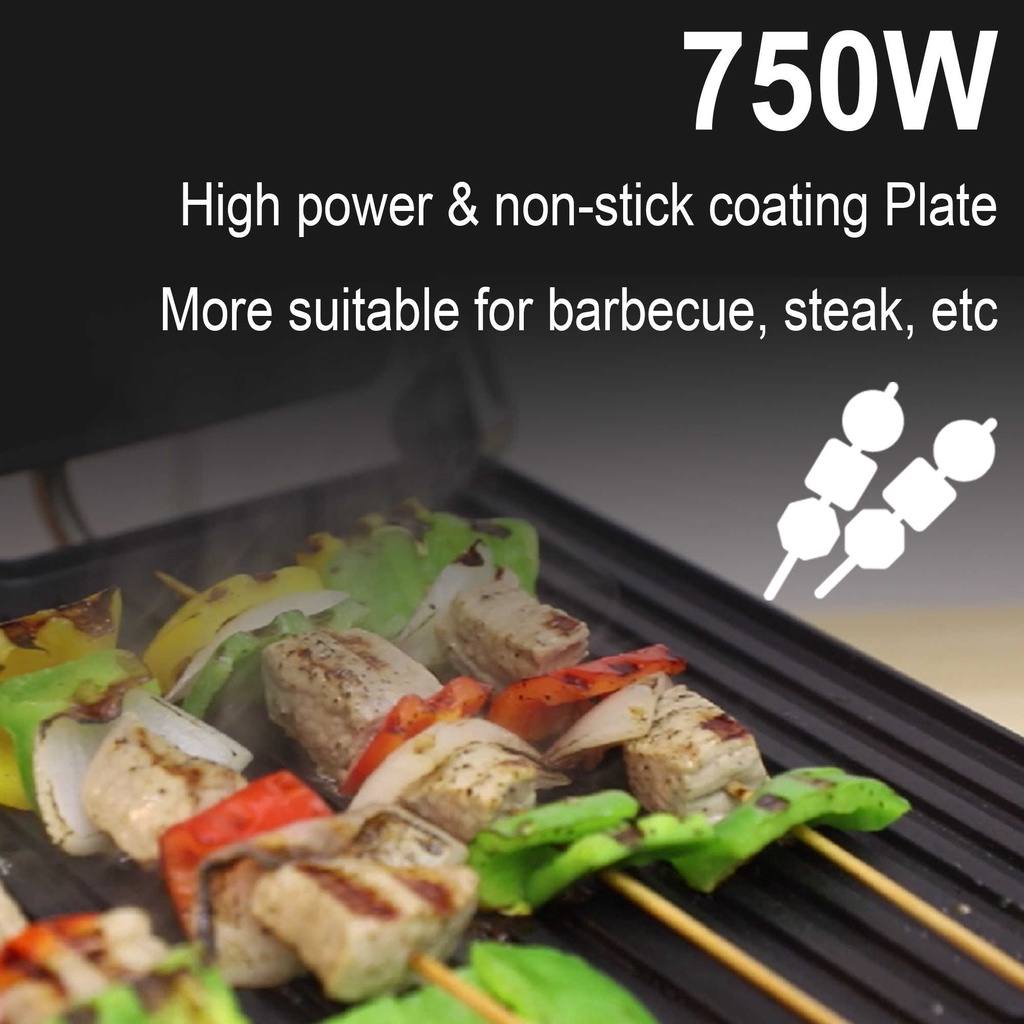 SONIFER Panggangan Daging Electric BBQ Grill 750 W