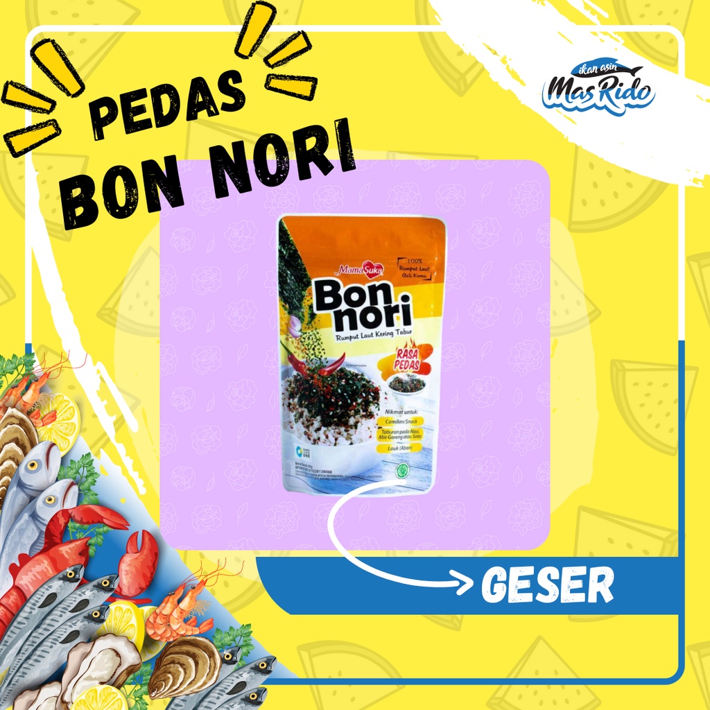 

Mamasuka Bon Nori Rumput Laut Kering Tabur Rasa Pedas 60 Gram Praktis