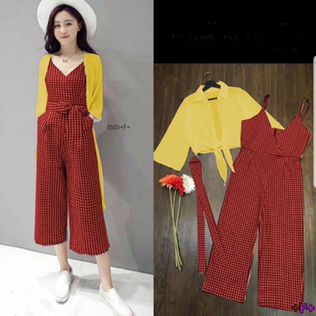 RESTOCK (8 warna)JC set kimola Komila / Stelan jumpsuit wanita terbaru / Set jumpsuit 2in1 murah