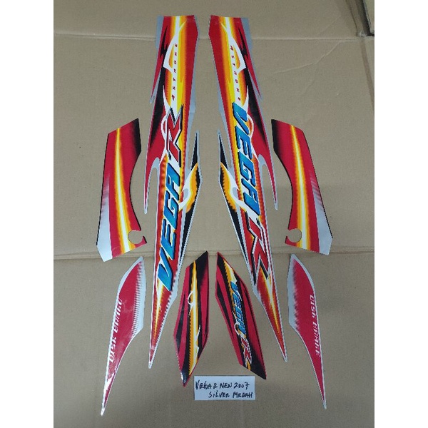 STRIPING VEGA R NEW 2007 SILVER MERAH