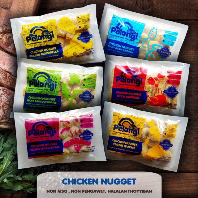 

Nugget ayam pelangi non msg