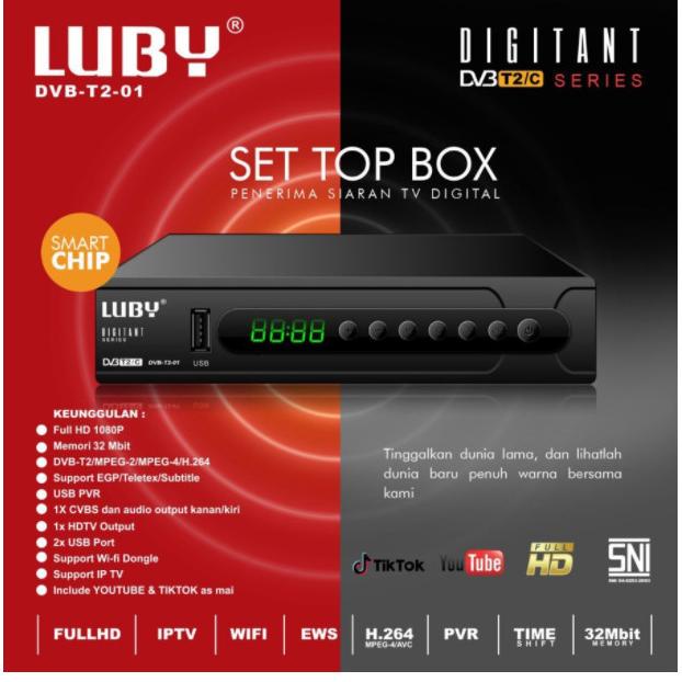 paling diminati] Receiver Set Top Box TV Digital Luby / STB TV Digital T2
