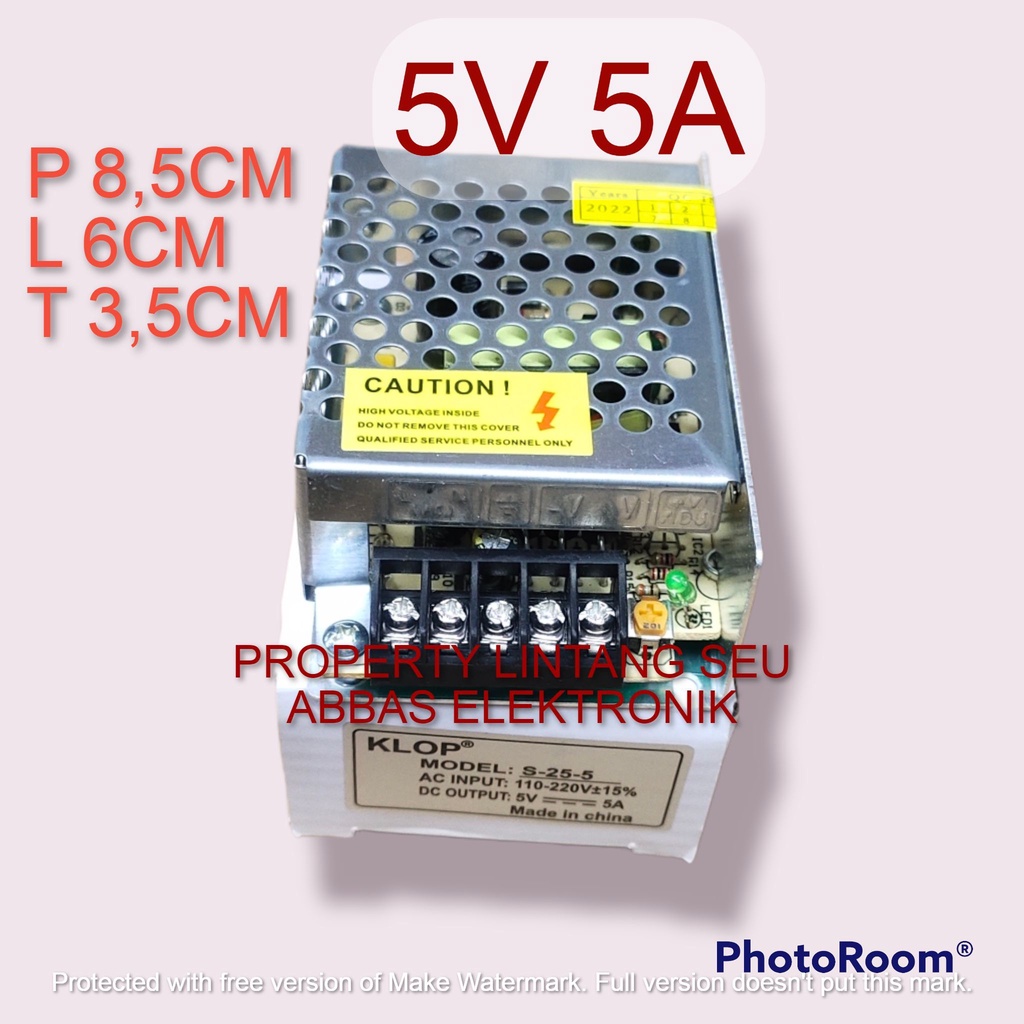 POWER SUPPLY ADAPTOR KALENG 5V 5A 5V5A 5 VOLT 5 AMPERE