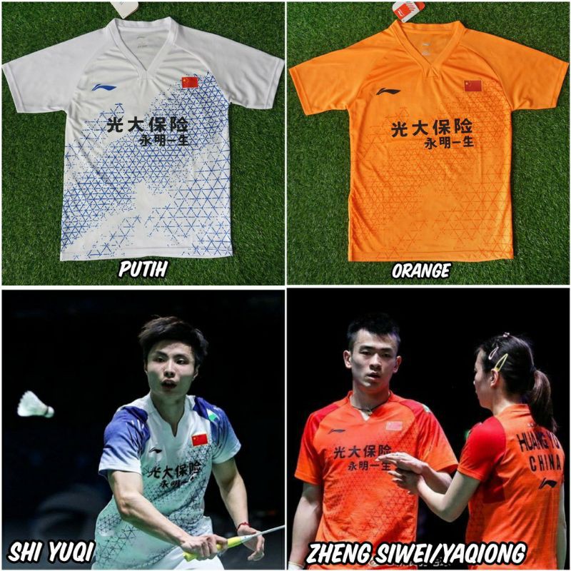 Baju badminton dewasa/baju badminton lining/kaos badminton lining L147 TIMNAS CHINA