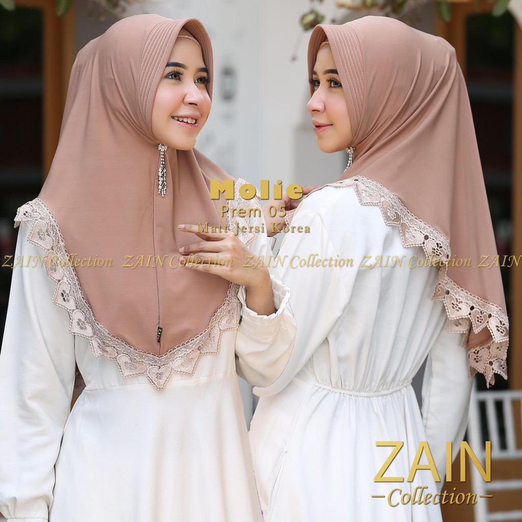 ZAIN COLLECTION TERBARU TERLARIS!! HIJAB INSTAN MINI BEST SELLER MOLIE PREM ORIGINAL VARIASI RENDA-MOCA
