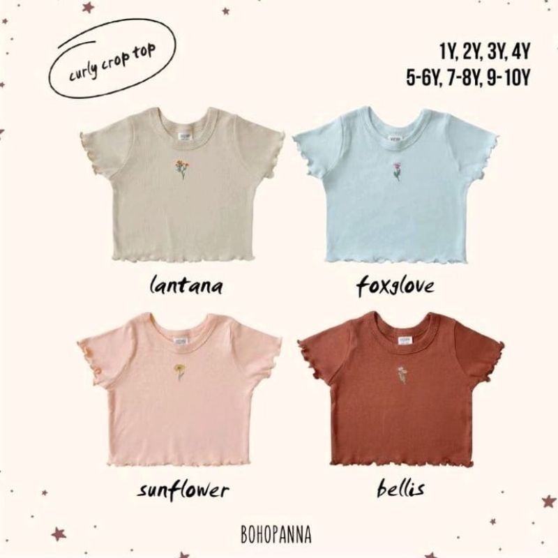 Bohopanna - Curly Crop Top  (Motif New&amp;Lama)