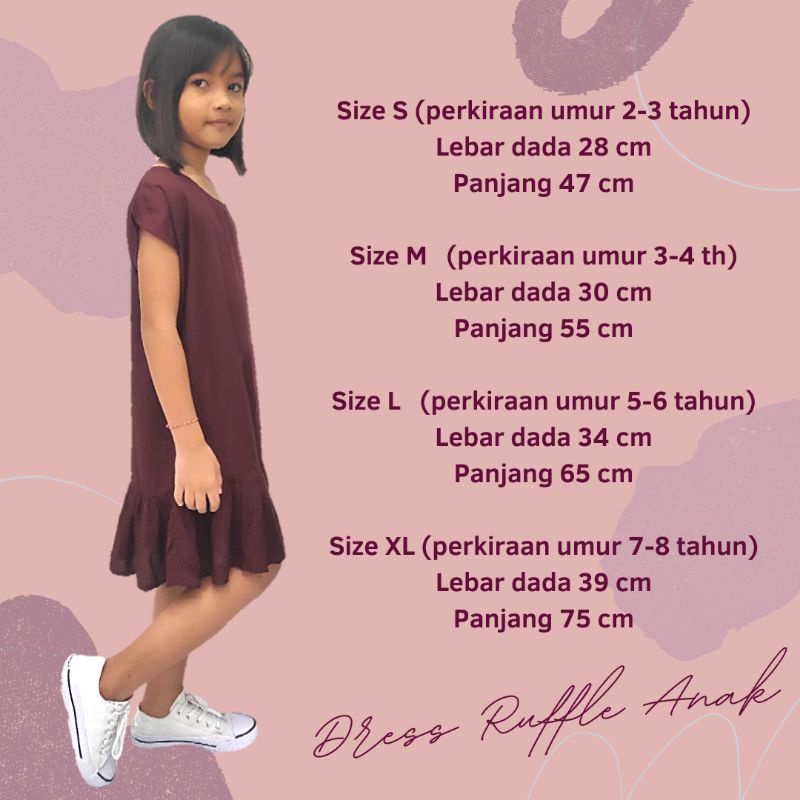 BAJU ANAK PEREMPUAN POLOS 2 - 8 TAHUN