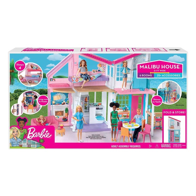 Barbie Malibu House Doll Playset 60cm