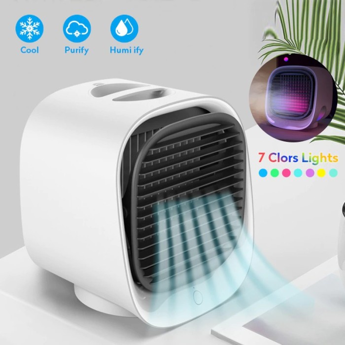 Filterhualv Kipas Cooler Pendingin Ruangan Mini Air Conditioner AC Arc