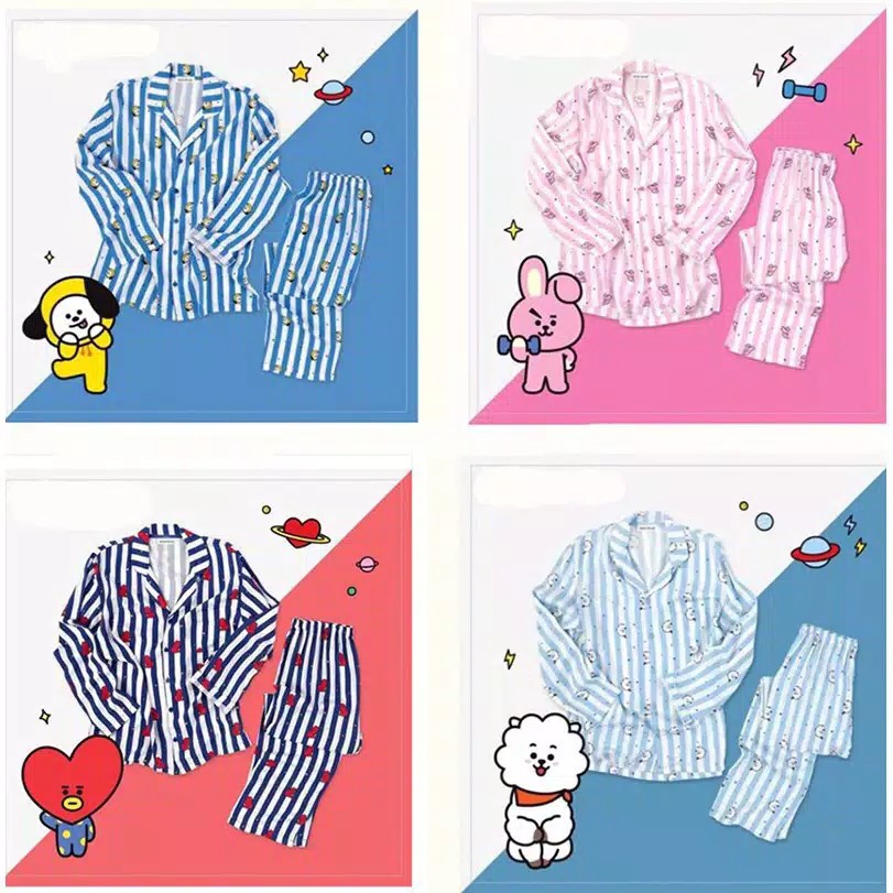 Baju Tidur Bt21 Bts Piyama Unofficial Shopee Indonesia