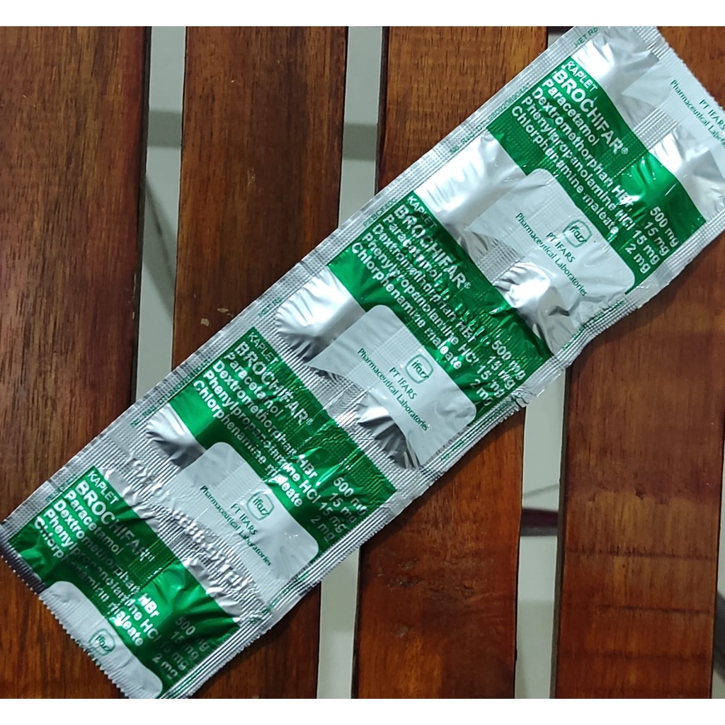 Bronchifar 100 Kaplet / Mengatasi Gejala Flu / Demam / Hidung Tersumbat / Batuk