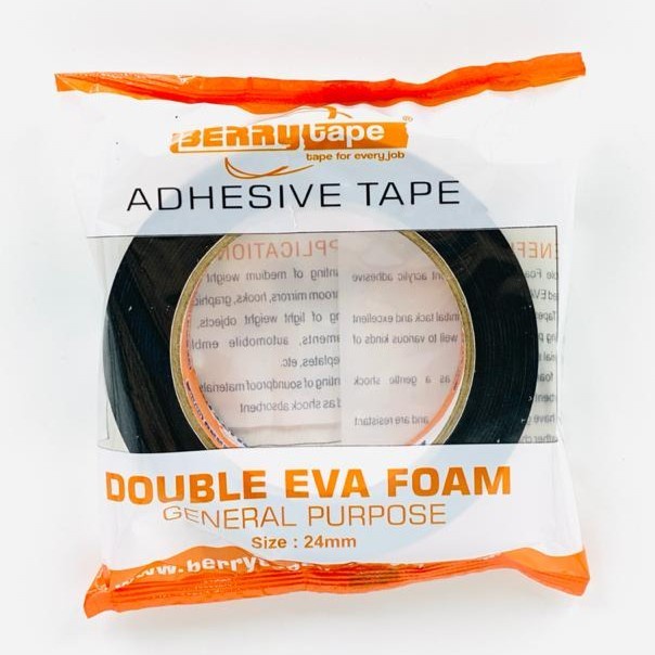 

DOUBLE SIDE TAPE FOAM BUSA BERRY 1" INCH 24 MM x 5