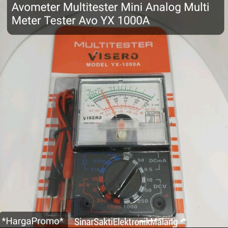 Avometer Multitester Mini Analog Multi Meter Tester Avo YX 1000A