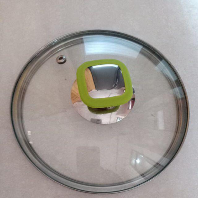 Tutup Panci Kaca Dengan Kaki Diameter +/- 15.8 Cm (uk. 16 Cm) & Knop Kecil Variasi