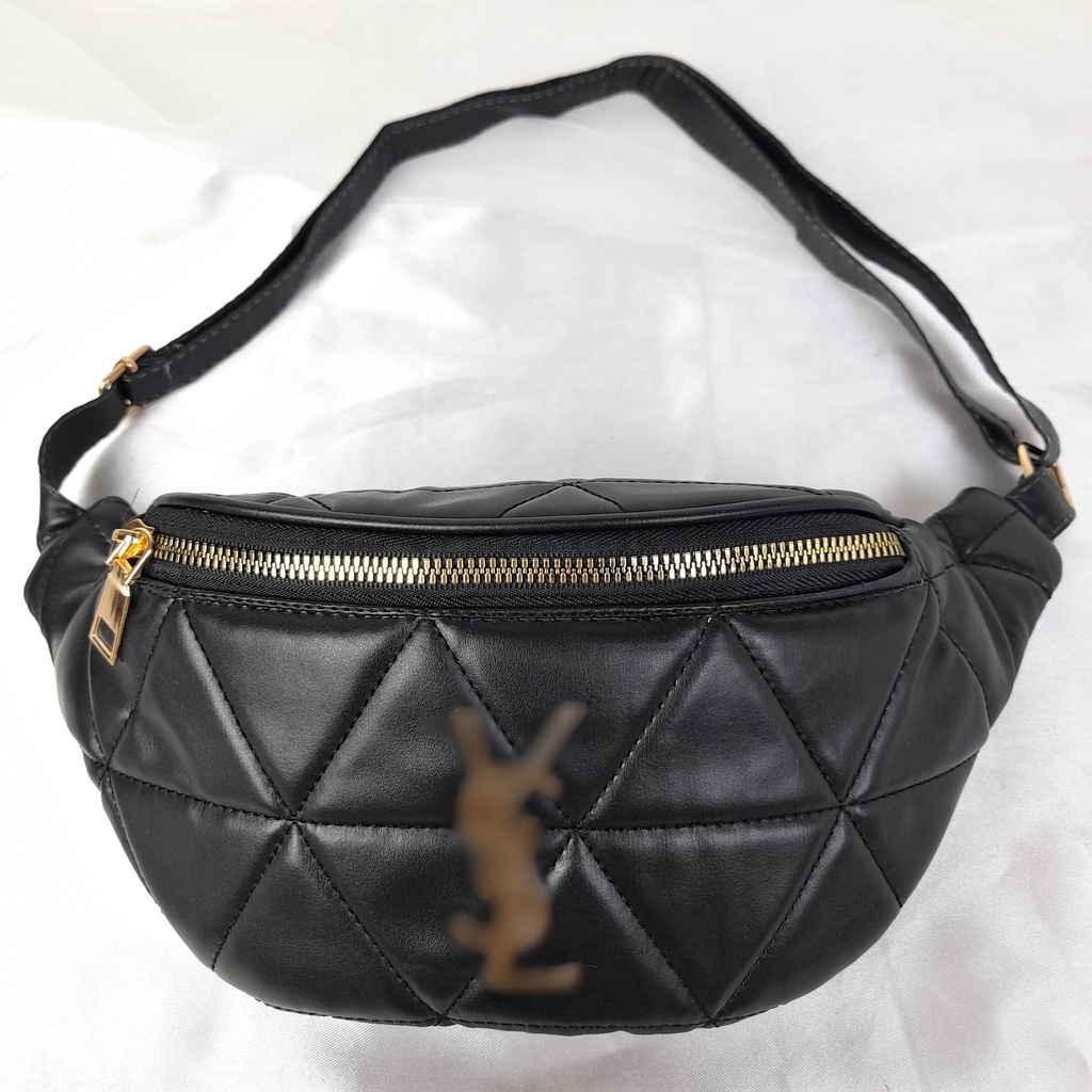 Tas Selempang Wanita Sling Bag Hitam Mewah Premium Look Lomenia KT010