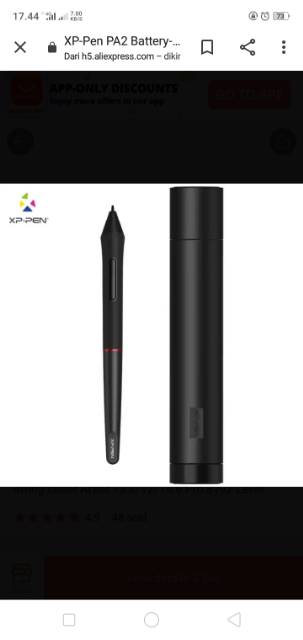 XP pen PA 2 stylus pen batree free untuk artist pro series