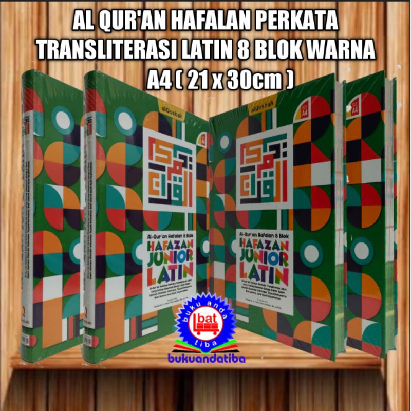 ALQURAN HAFALAN PERKATA TRANSLITERASI LATIN 8 BLOK WARNA - HAFAZAN JUNIOR LATIN
