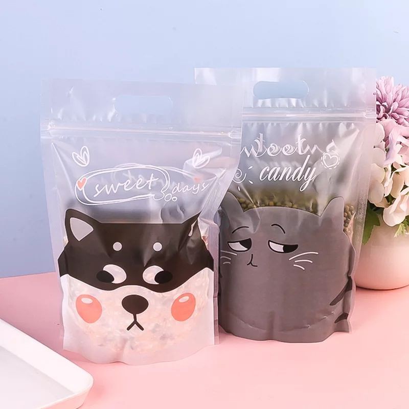 (PZ4) Plastik Ziplock Dog&amp;Cat/Plastik Kue Permen Kacang