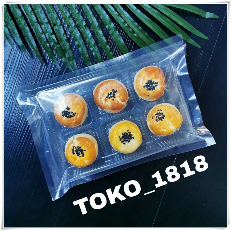 TRAY SEKAT 6 MOONCAKE , PUDING, MOCHI, KUE , TRAY MIKA KUE MOONCAKE