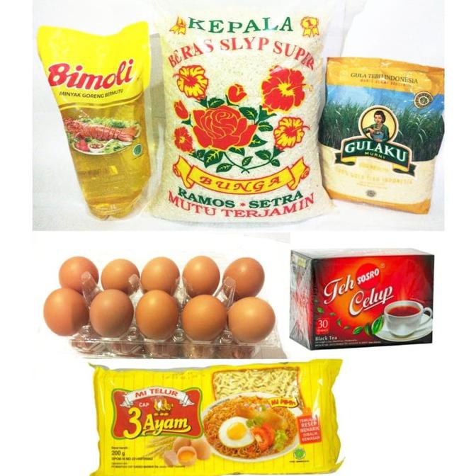 

Paket Sembako Murah Perdus (Beras, Telur, Teh, Gulaku, Mie, Minyak) Nuriwulandari79Shop