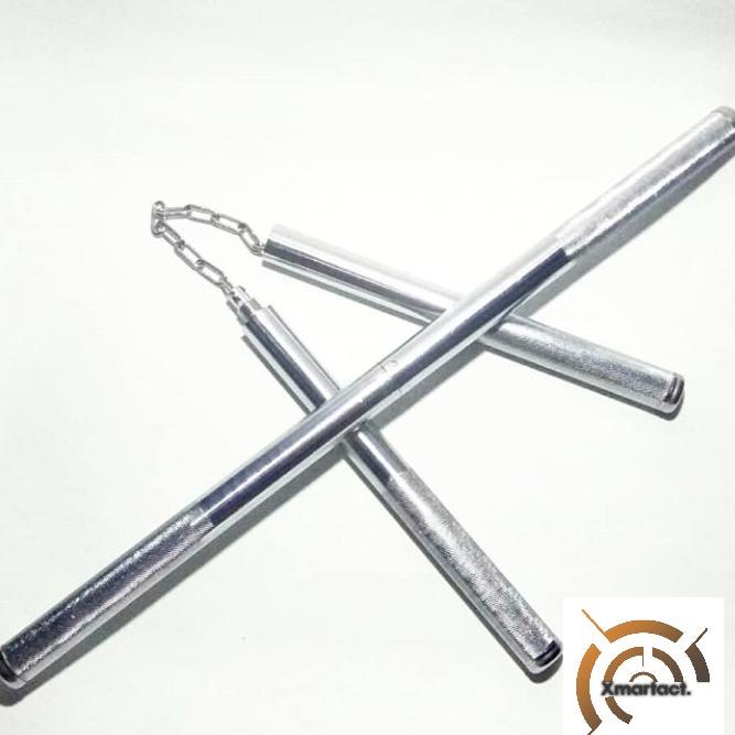 Double Nunchaku Baton Steel | Ruyung Besi Tongkat Nunchaku