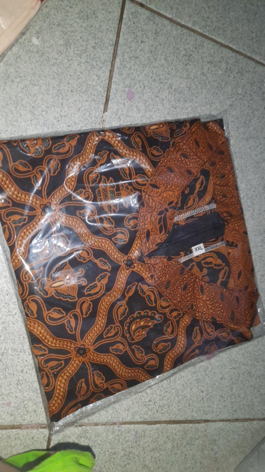 Tunik Jumbo Batik Sogan Solo  | Dress Batik Sogan Asli Solo Xxl Xxxl