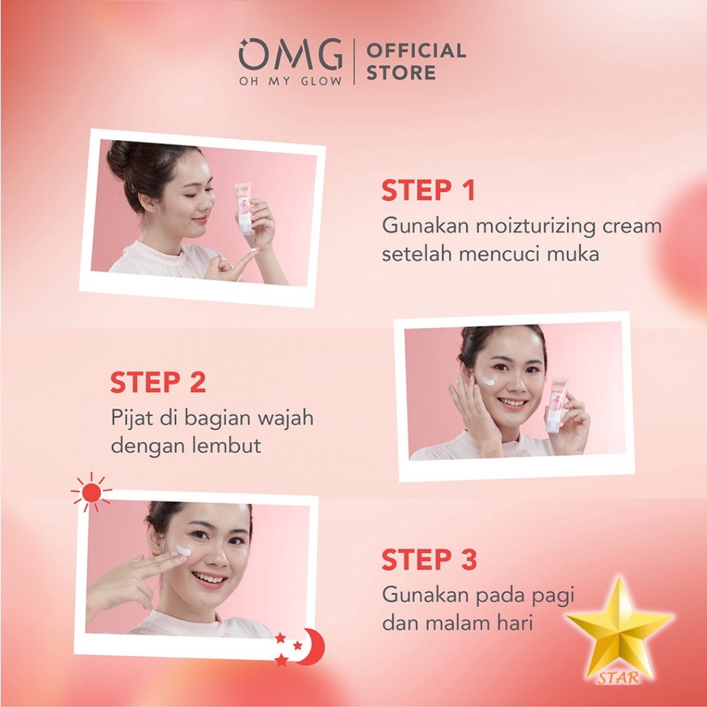 Original OMG Oh My Glow Skin Care Face Wash Cream Toner