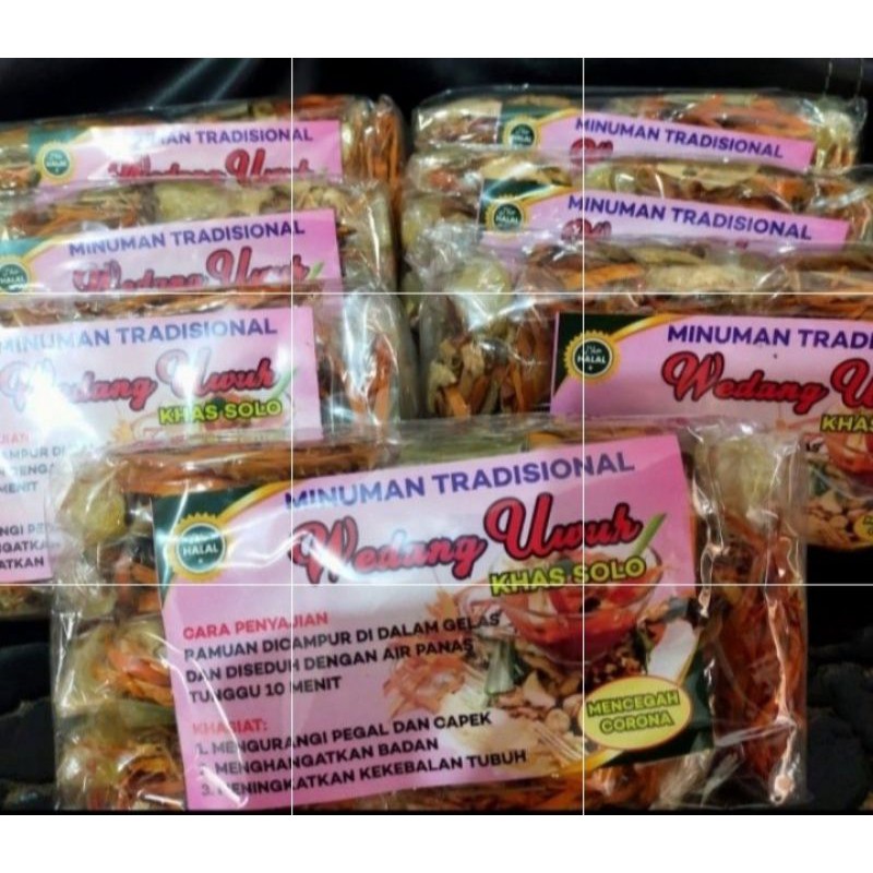 

Wedang Uwuh Rempah Komplit Khas Solo + Gula Batu (isi 10) Merk Shinta
