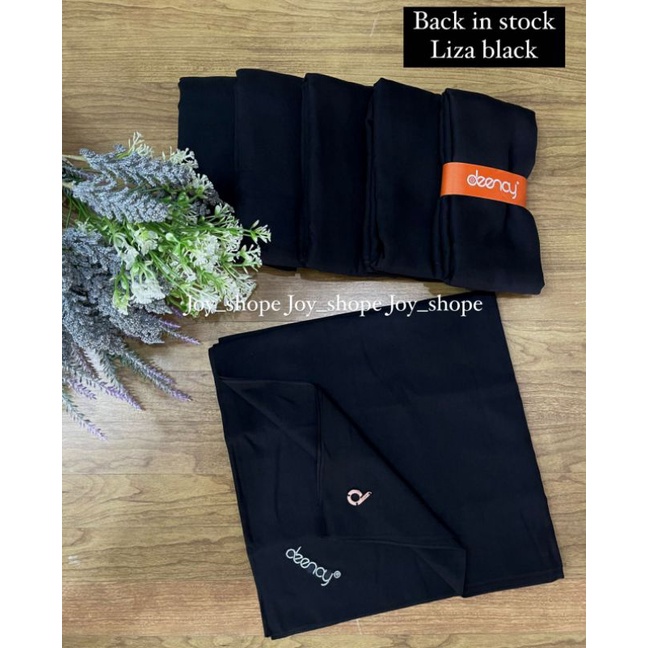 HIJAB DEENAY LIZA BLACK / DEENAY POLOS /LIZA HITAM