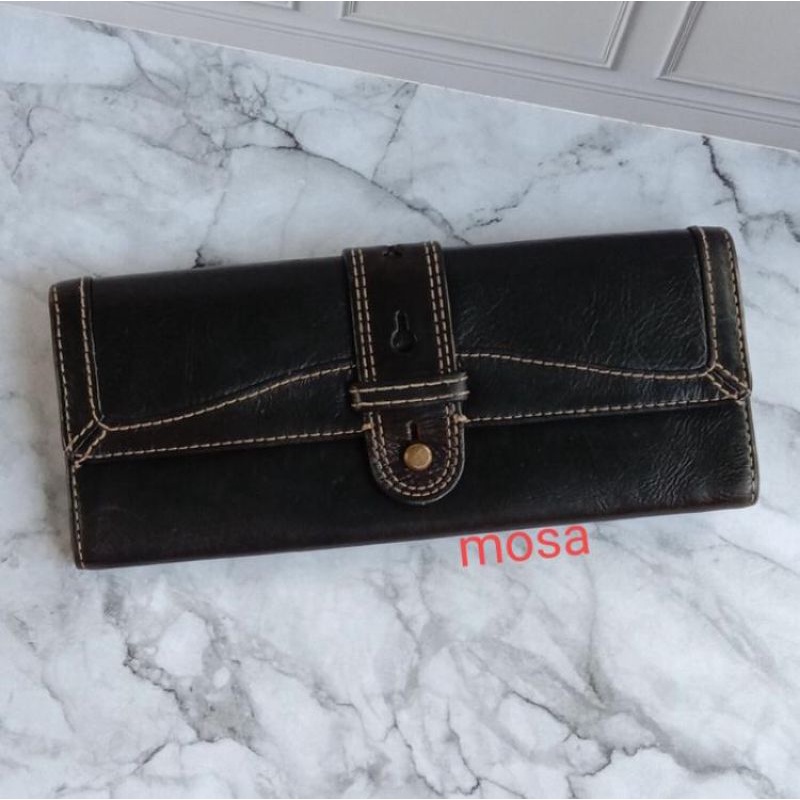dompet Fossil 54 preloved vintage rare wallet second fiftyfour hitam