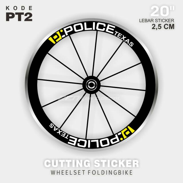 

Cutting stiker folding bike ring 20