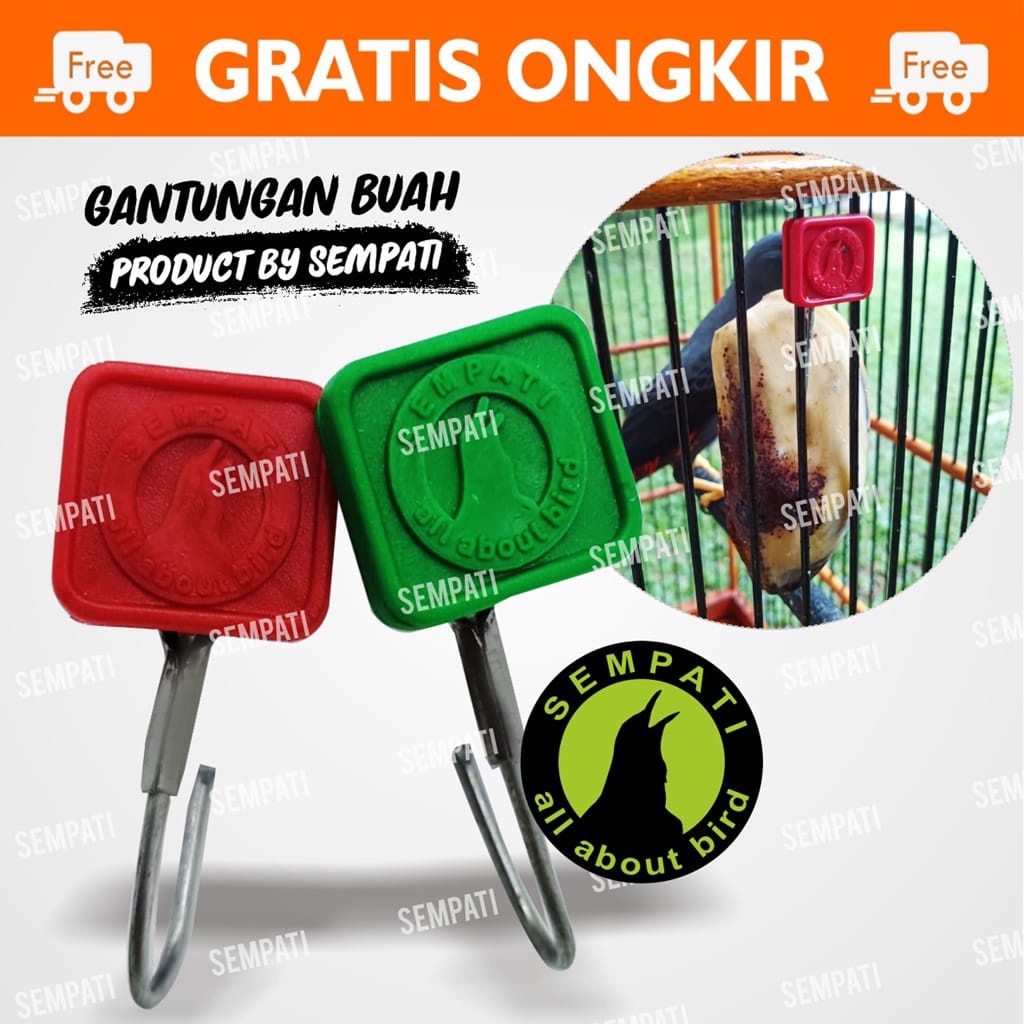 GANTUNGAN BUAH SANGKAR BURUNG SEMPATI CANTOLAN PENGAIT SAYUR PAKAN BURUNG LOVEBIRD KENARI PLECI DLL