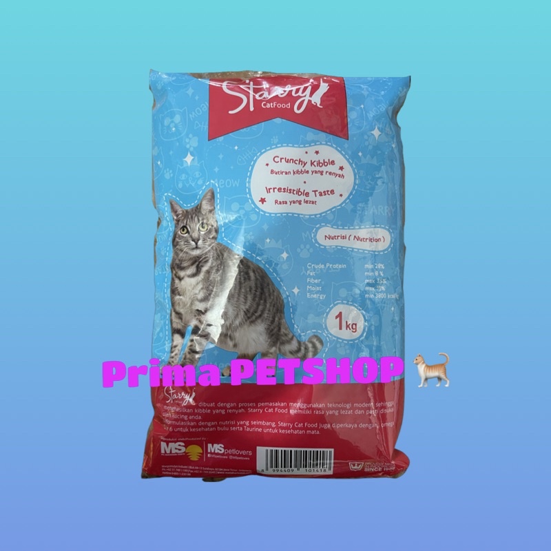 STARRY CAT FOOD / MAKANAN KUCING KERINH 1KG