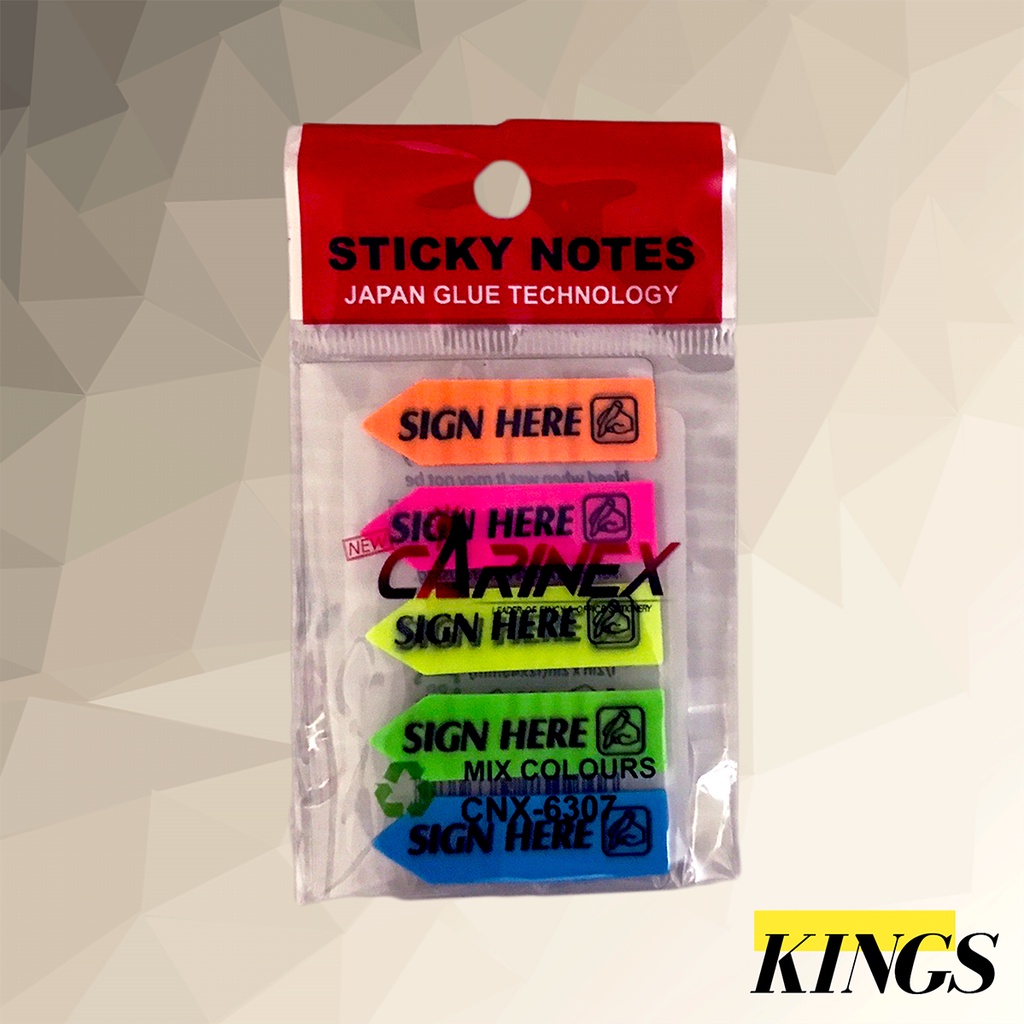 

Carinex Sticky Notes / Kertas Memo Sign Here / Tanda Tangan CNX-6307