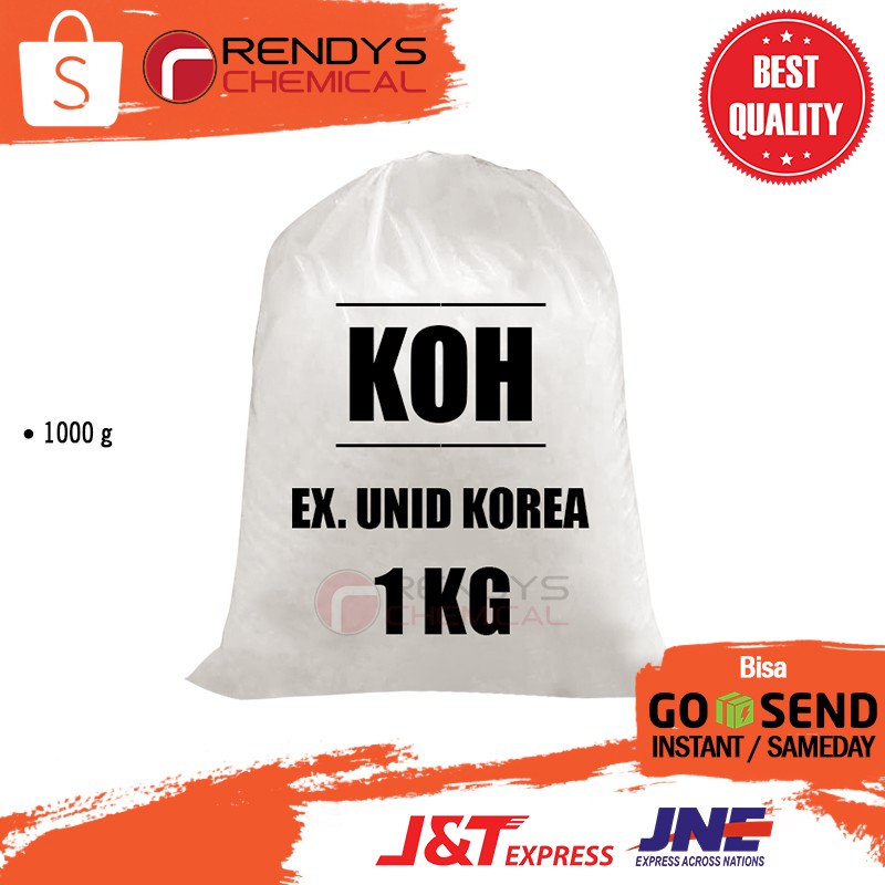 KOH / Potassium Hydroxide / Kalium Hidroksida Ex. UNID Korea - 1Kg