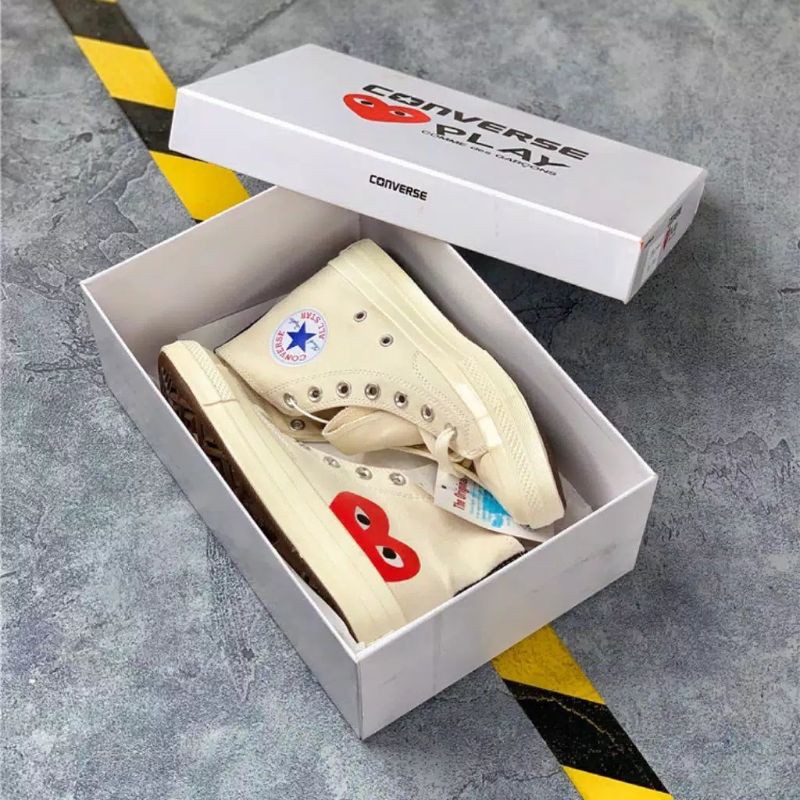 SEPATU CONVERSE 70S HIGH X CDG OFF WHITE ORIGINAL PK BNIB
