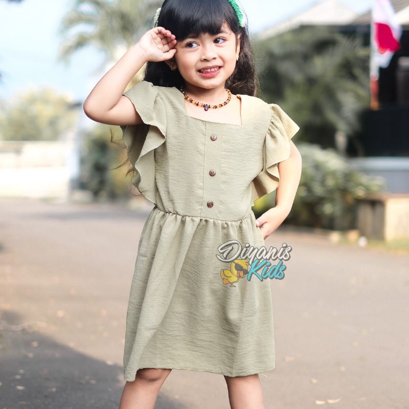 DESINTA-Dress anak| Dress baju anak perempuan bahan crincle airflow | Dress baju bayi | Gaun pesta anak bayi USIA 0-7 tahun ori diyanis kids