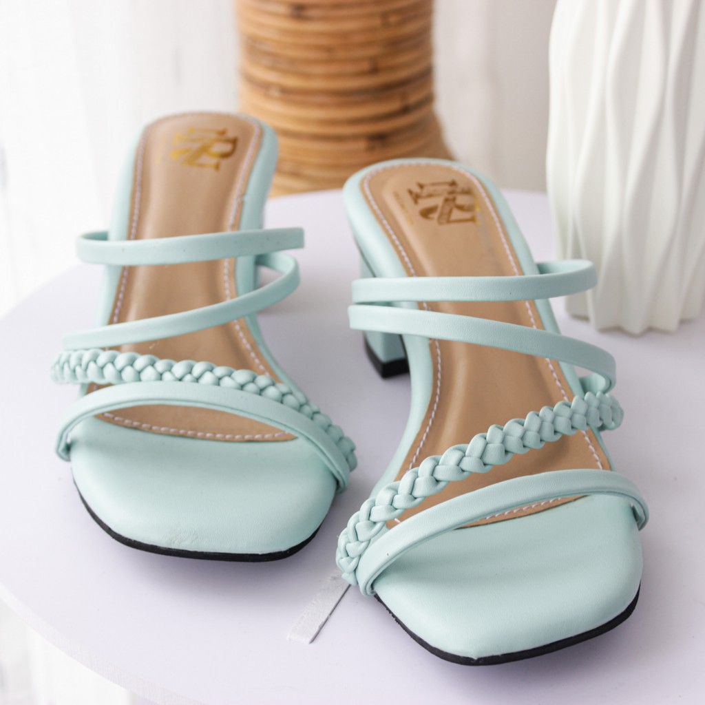 9.9 SALE Sandal Heels Wanita Sandal Hak Wanita Sandal Tali Kepang ID12