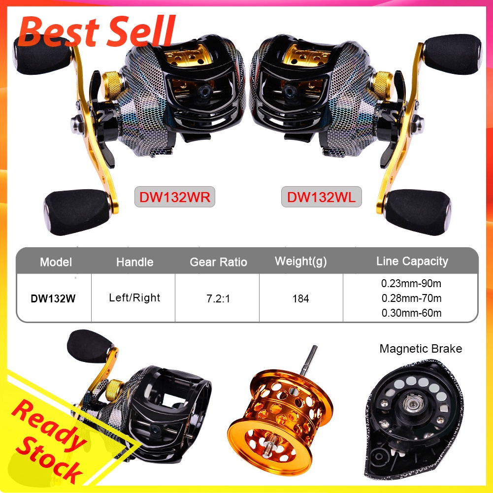 DIY DAIWA Baitcasting Reel Shallow Spool Bearing 18+1BB Fishing Wheel Cup