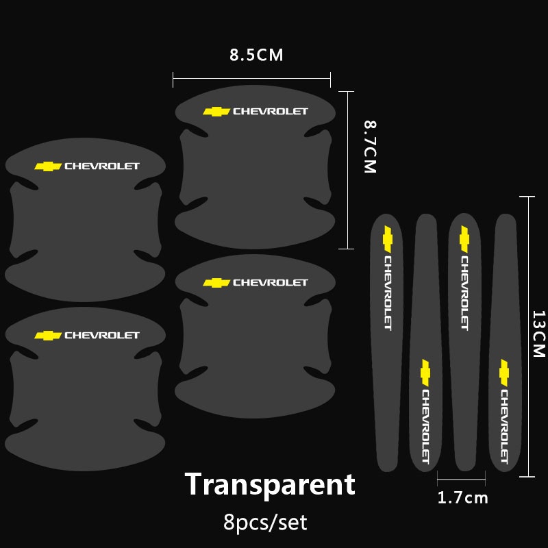 Chevrolet 8Pcs Stiker Pelindung Gagang Pintu Bahan Karbon Fiber Untuk Colorado Aveo Spin Captiva Lova Zafira Trax Spark Orlando
