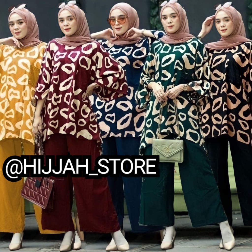 setelan waka waka/set wanita bahan rayon adem