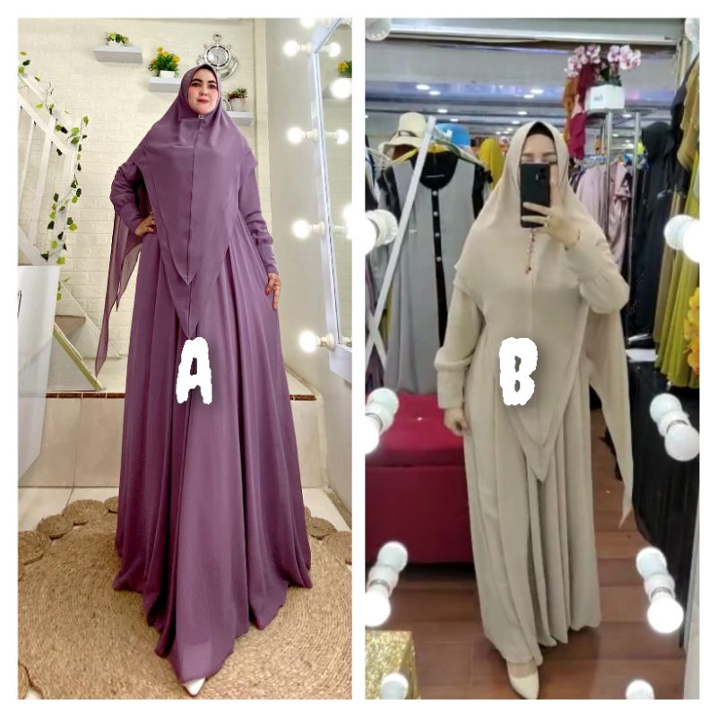 syar'i fazza boutique/terbaru Evalia set syari by irna/Aisyah by fazza/Aiza by fazza/Aiza by fazza b