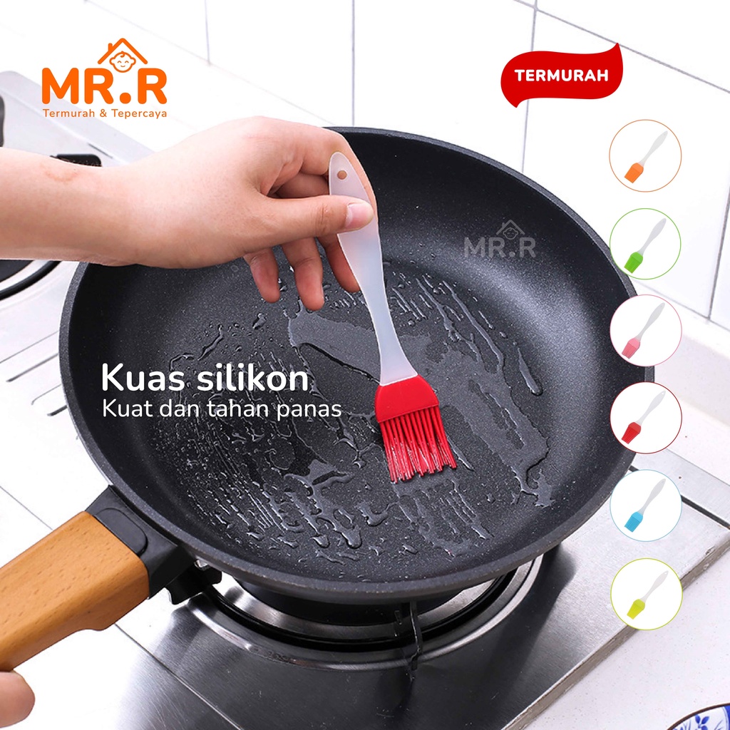 Kuas Silikon Kuas Kue Koas Silikon Kuas Mentega Kuas Silicon Kuas Masak Silicone Brush Perlengkapan Dapur