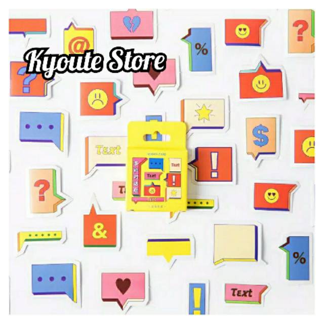 

Sticker 46 pcs Colorful Dialog Sign Scrapbook DIY Bujo Journal Diary Planner HP