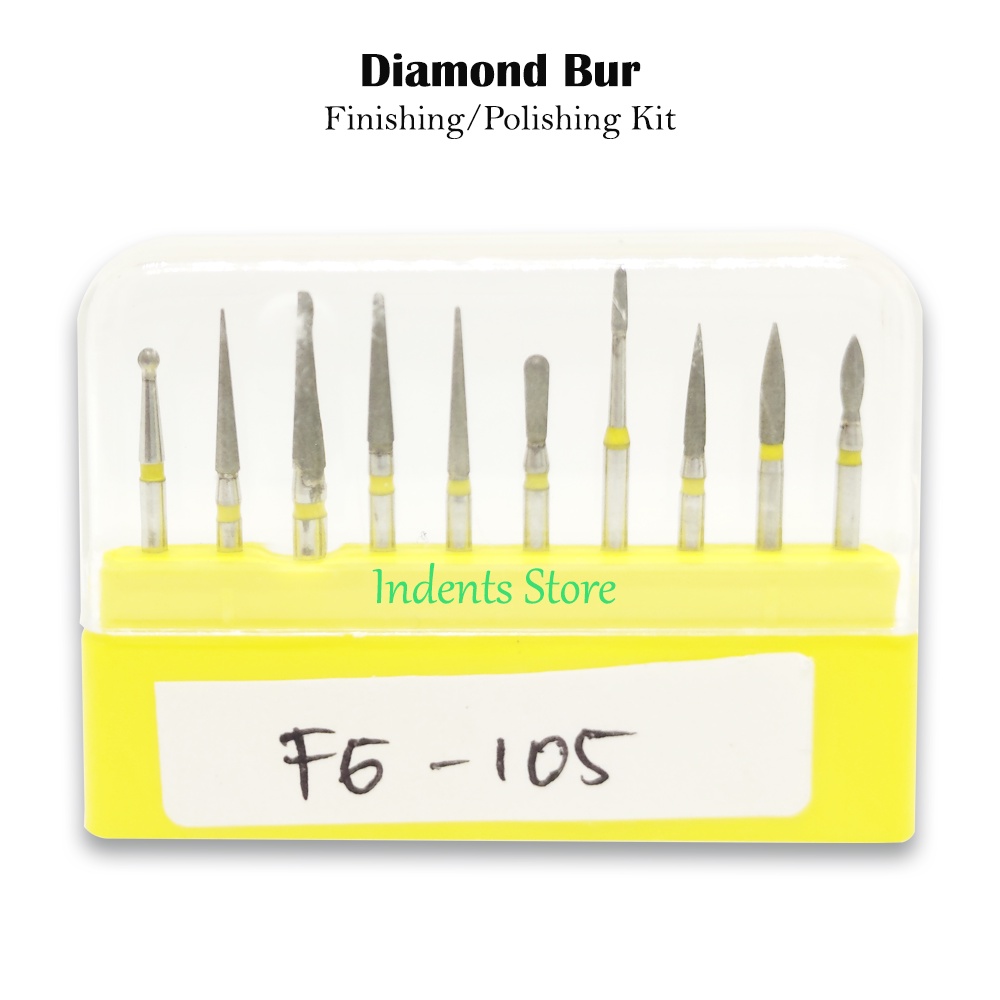Dental Dimond Bur Polishing Poles Composite Pita Kuning Highspeed Kit