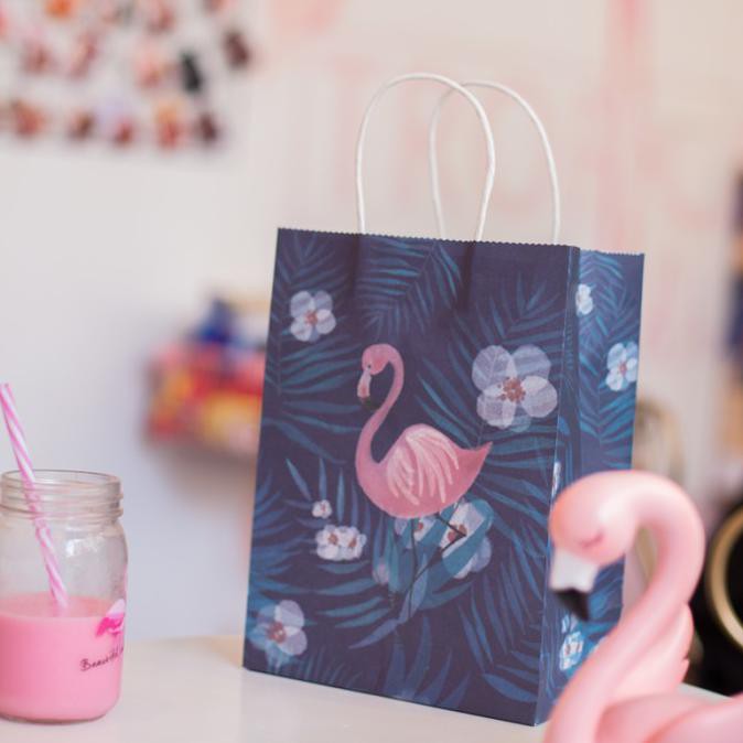 

FLamingo kantong souvenir motif swan, kantong kado hadiah serba guna