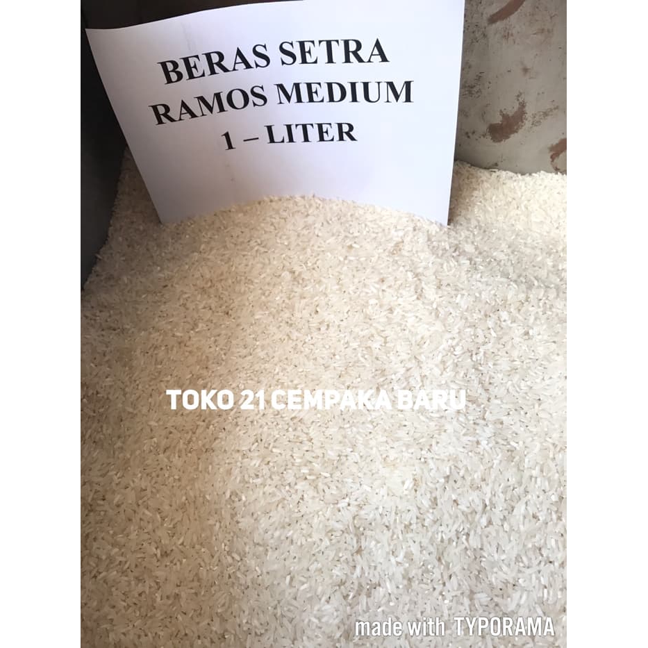 

Beras Setra Ramos Medium 1 Liter | Pulen Sedang Enak Murah 1Liter 1L L