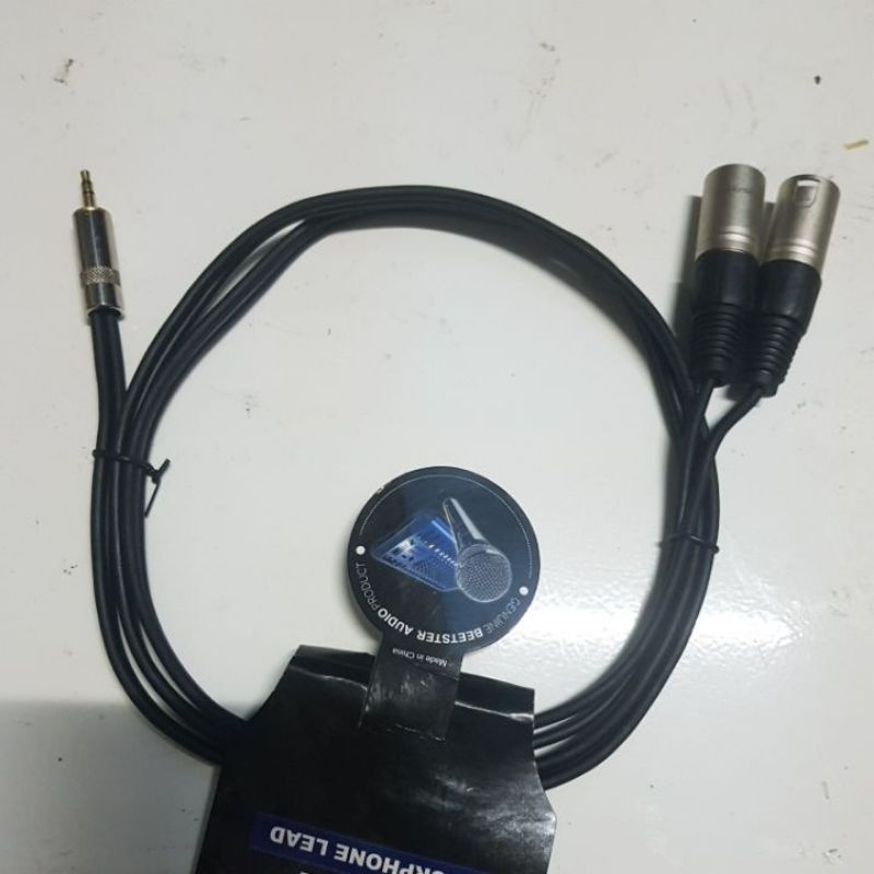 Kabel BEETSTER MIC 2 jack CANON to MINI STEREO 1.5 METER