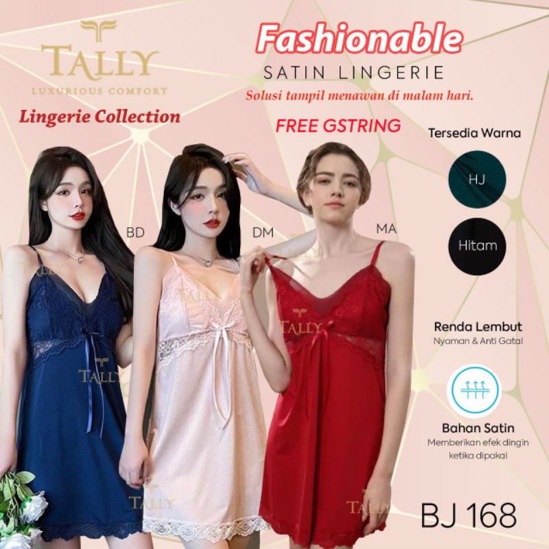 TALLY BAJU TIDUR / LINGERIE 168 | FREE SIZE | BAHAN SATIN PREMIUM