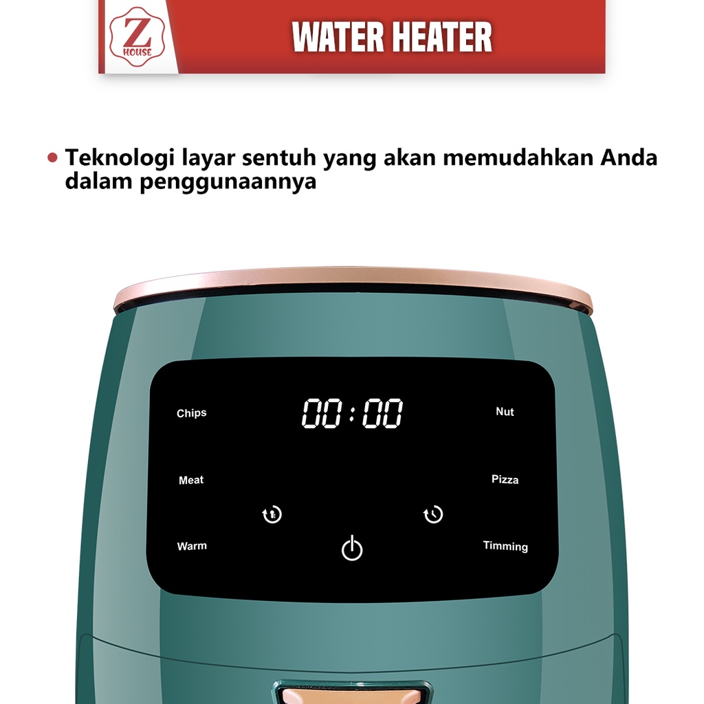 Air Fryer Electric 4.5l Touch Screen 1400w Air Fryer 4.5l Tanpa Goreng 1400w Sentuhan Lcd Pintar Air Fryer Kapasitas 4.5l Digital Preset-Mesin Penggoreng Tanpa Minyak Airfryer Mesin Penggorengan Tanpa Minyak Anti Lengket Magic Fryer Mengoreng Tanpa Minya